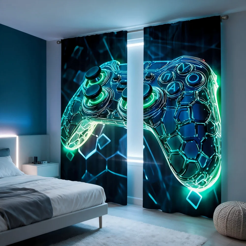 2PCS Digital Printed Curtain,  - огляд і ціна Esports Gaming Youtube