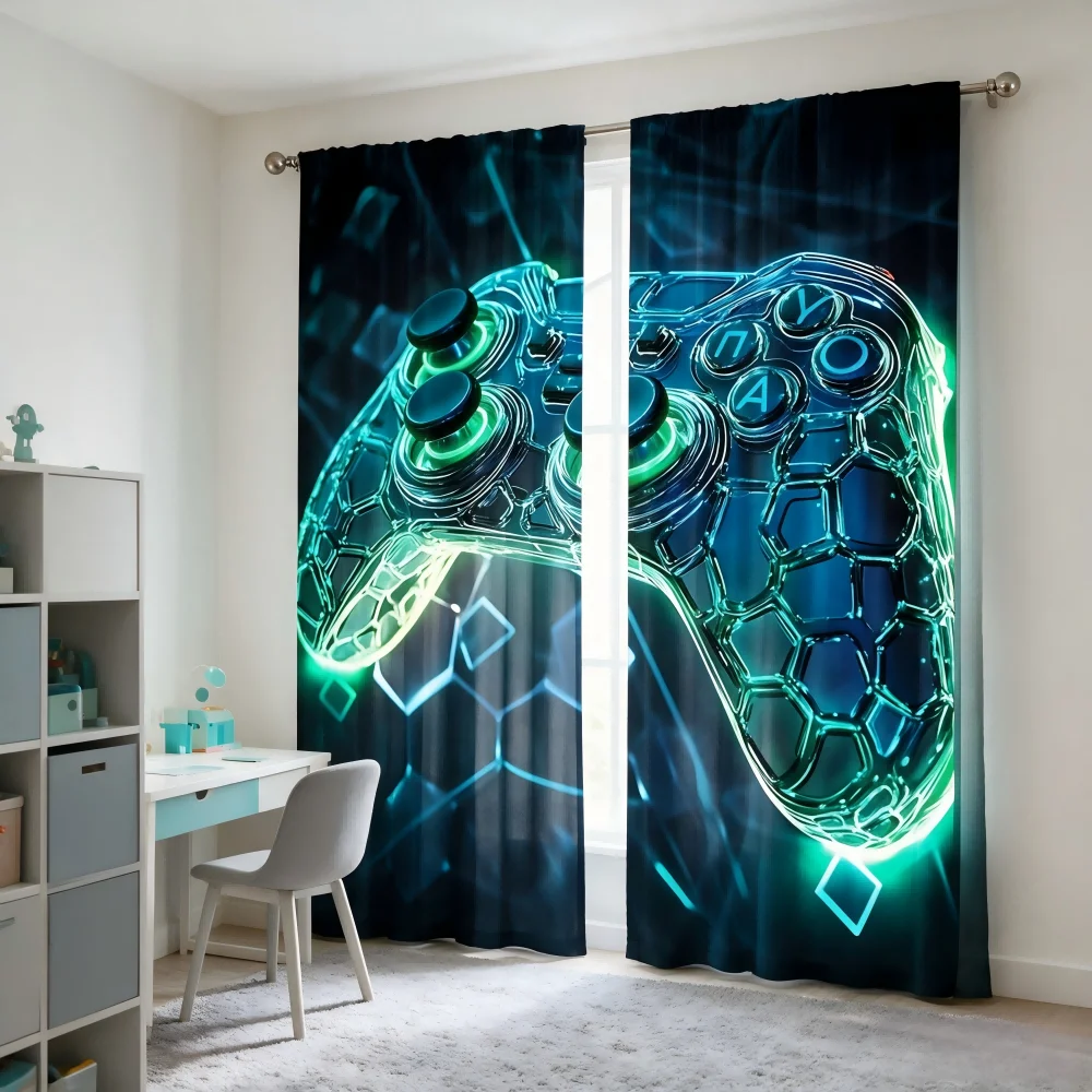 2PCS Digital Printed Curtain,  - огляд і ціна Esports Gaming Youtube