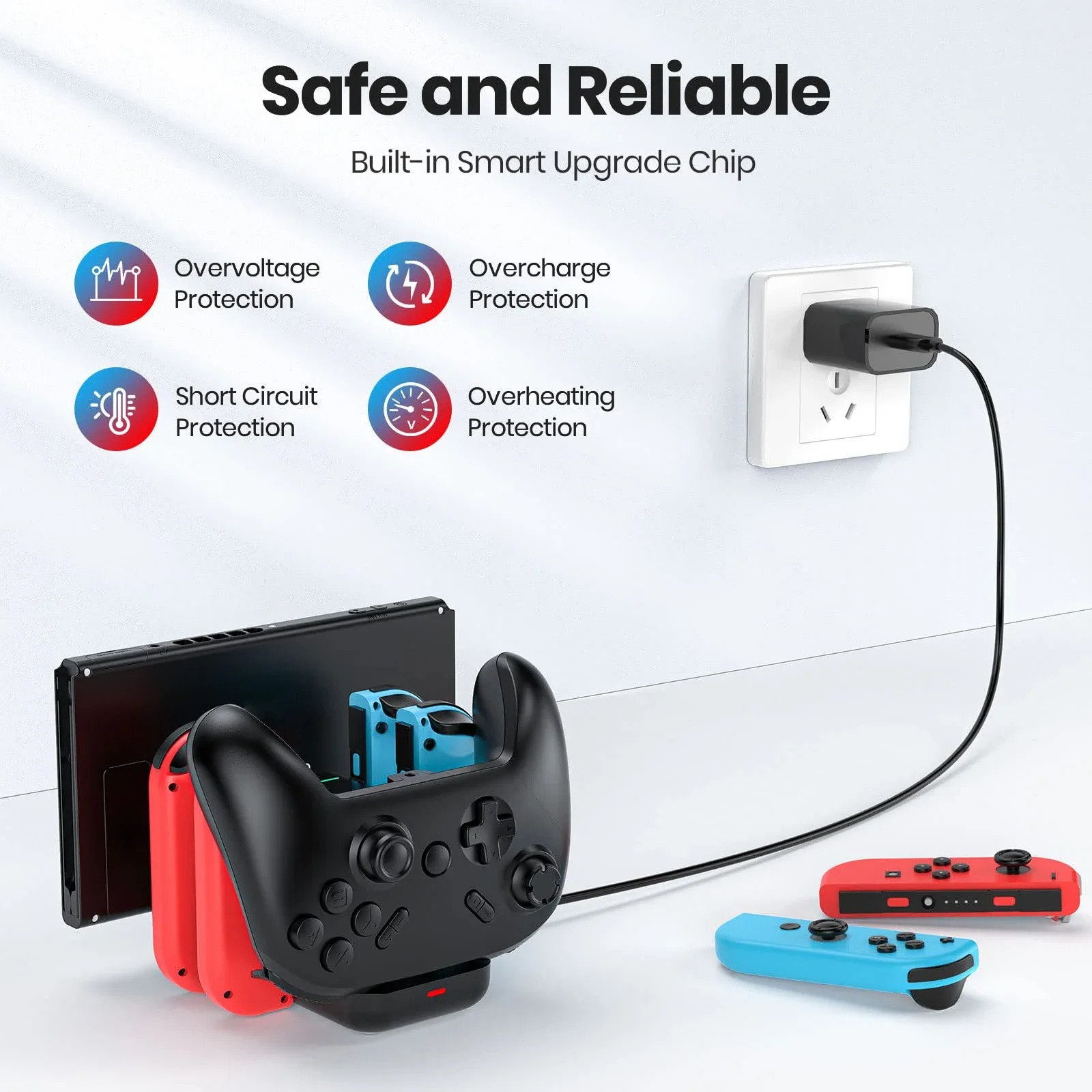Switch Charger Dock Station 6  - огляд і ціна Controller Charging Stand