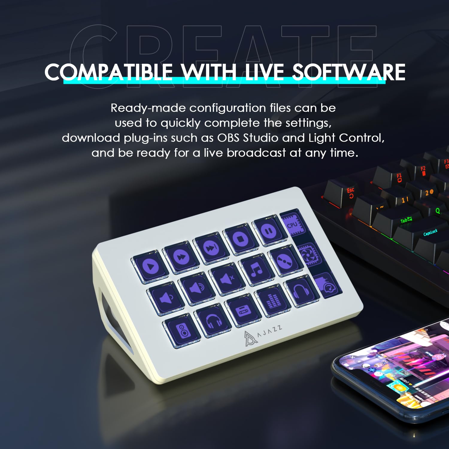 ATTACK SHARK x AJAZZ AKP153 ST - огляд і ціна Elgato Stream Deck