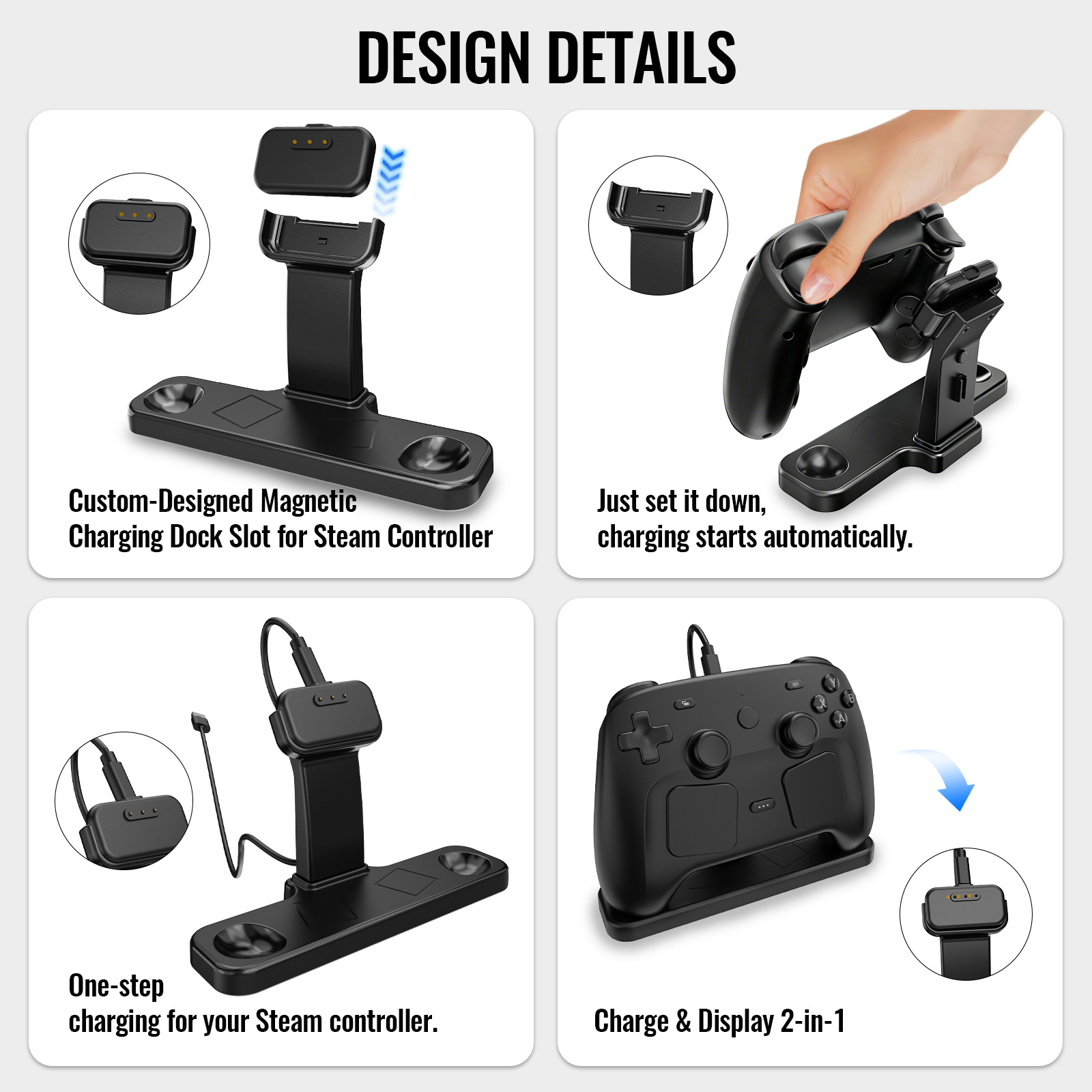 New Magnetic Charging Dock & D - огляд і ціна Controller Charging Stand