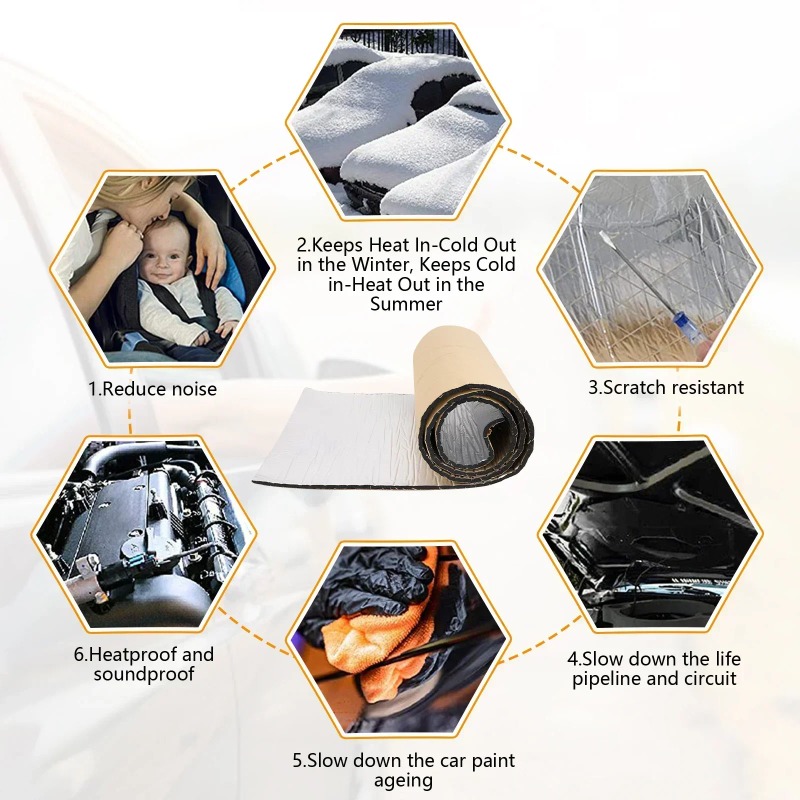 200x50cm 5/10mm Car Sound Mat  - огляд і ціна Sound Dampening Foam