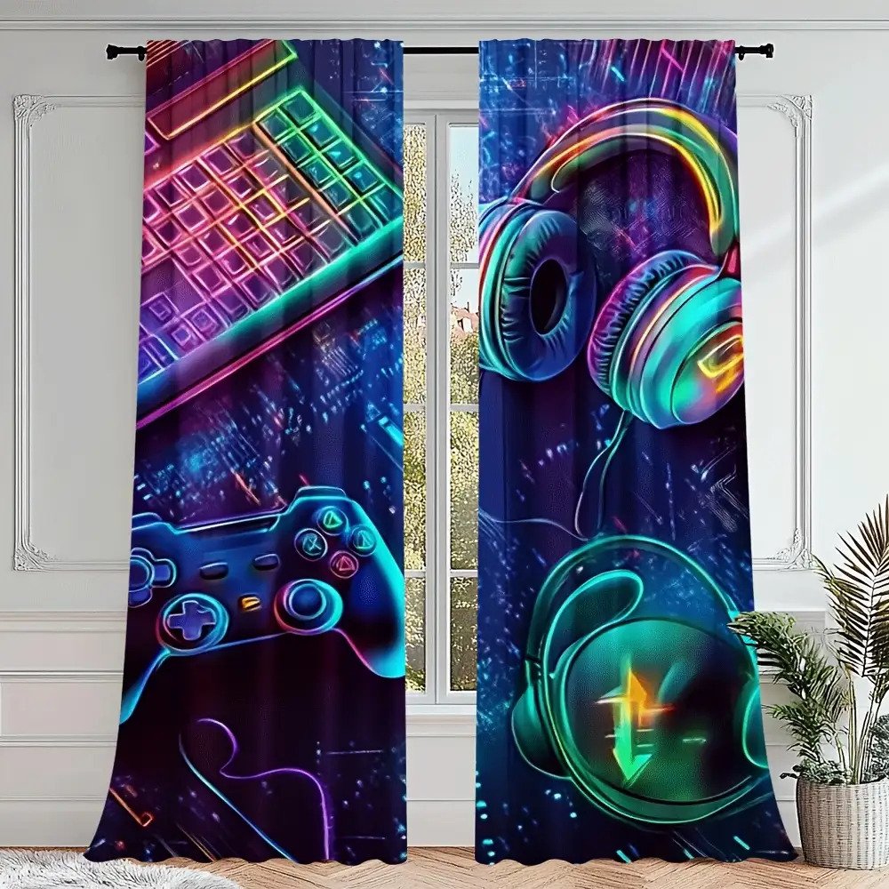 Gamer Curtains with Neon Keybo - огляд і ціна Esports Gaming Youtube