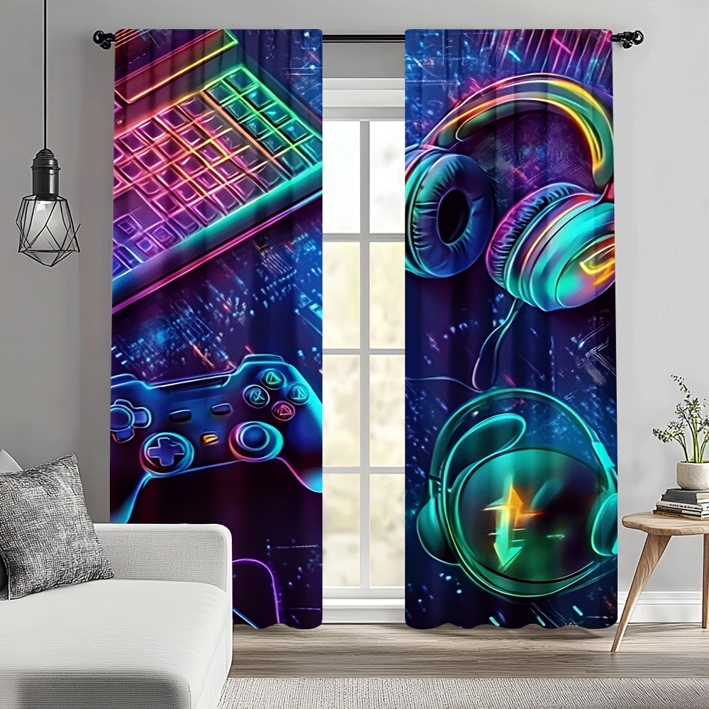 Gamer Curtains with Neon Keybo - огляд і ціна Esports Gaming Youtube