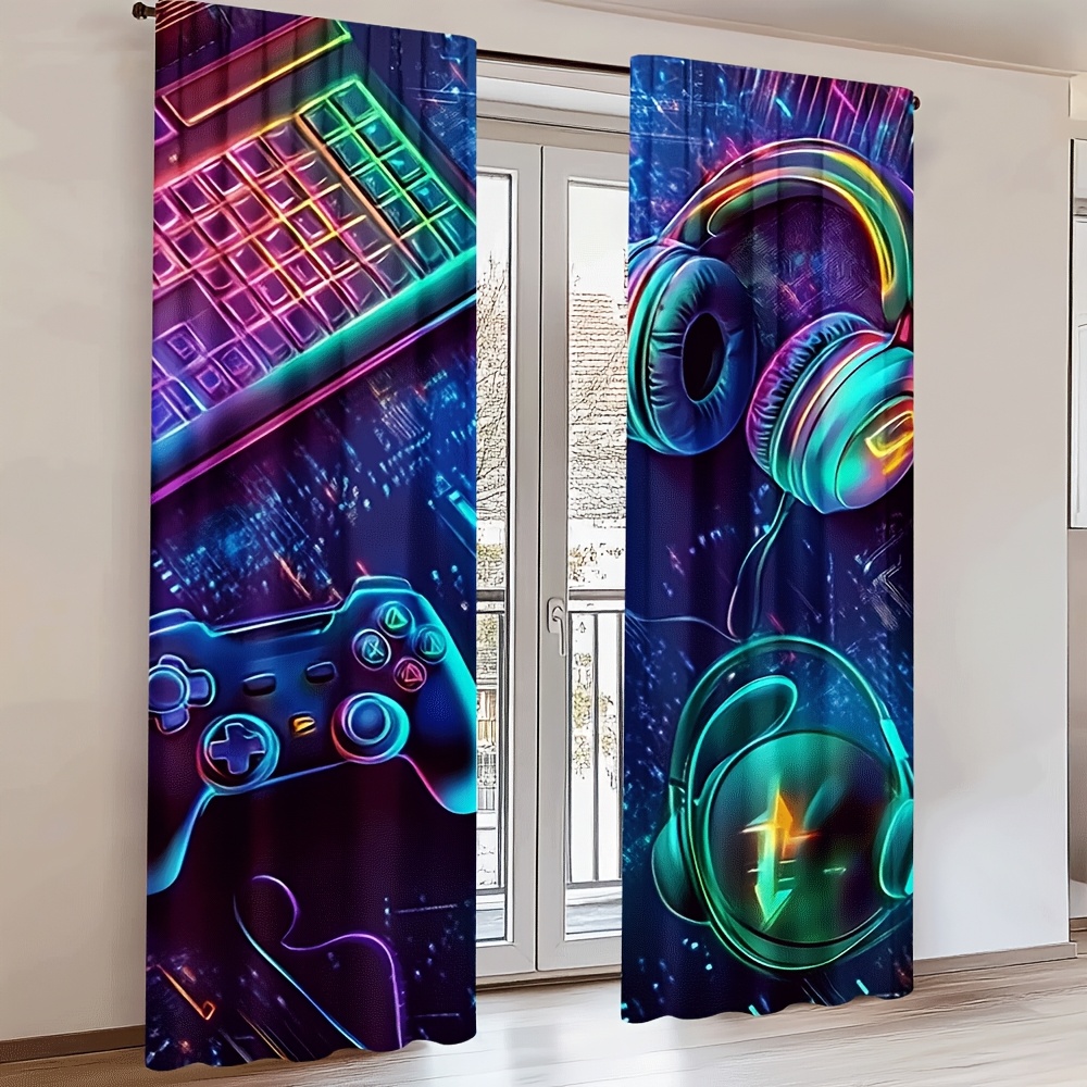 Gamer Curtains with Neon Keybo - огляд і ціна Esports Gaming Youtube