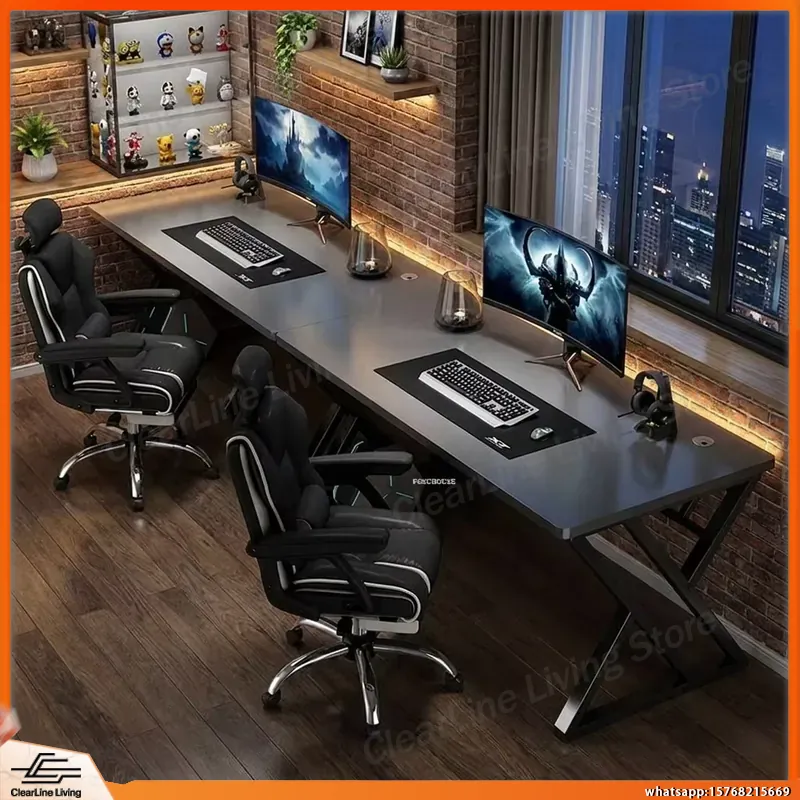 Double Computer Desk Long Gami - огляд і ціна Esports Gaming School