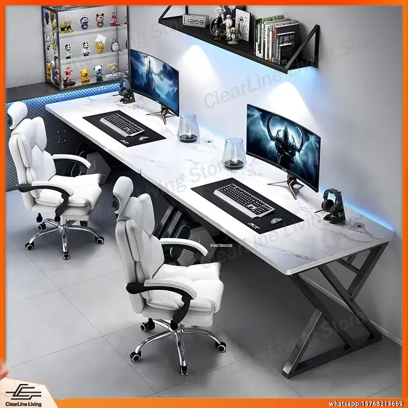 Double Computer Desk Long Gami - огляд і ціна Esports Gaming School